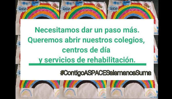 Campa&ntilde;a ‘Contigo, Aspace Salamanca suma’ para recaudar fondos y poder reabrir con seguridad todos los centros de atenci&oacute;n a personas con par&aacute;lisis cerebral