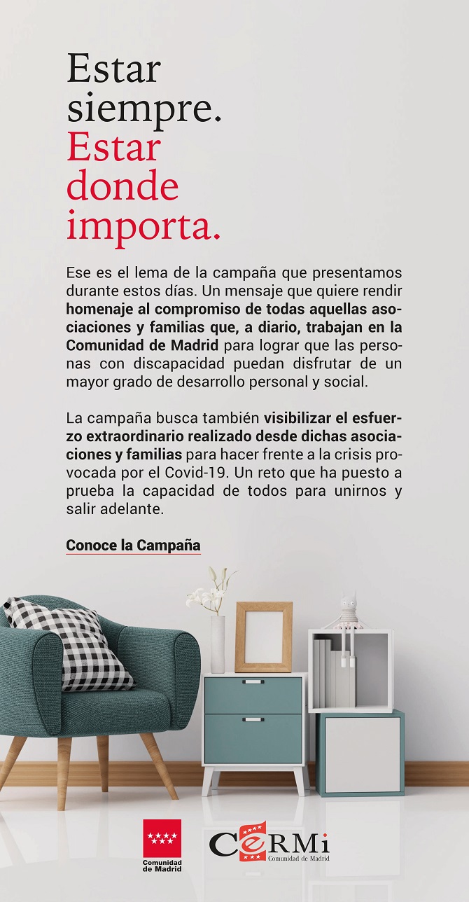 Campa&ntilde;a &lsquo;Estar siempre. Estar donde importa&rsquo; para visibilizar la respuesta del sector de la discapacidad ante la pandemia