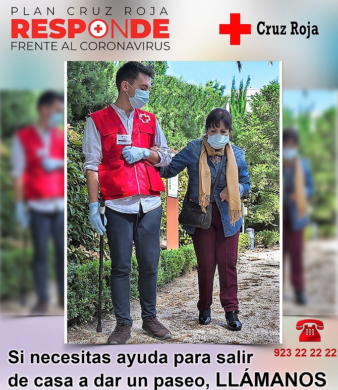 Cruz Roja Salamanca pone en marcha un nuevo servicio de acompa&ntilde;amiento de personas mayores que quieren salir a la calle y no pueden por s&iacute; mismas