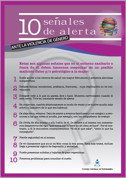 Diez claves para detectar la violencia de g&eacute;nero en la consulta de Enfermer&iacute;a