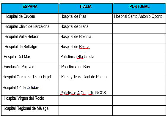 Dos pacientes de Espa&ntilde;a e Italia reciben un trasplante renal gracias una donaci&oacute;n internacional cruzada
