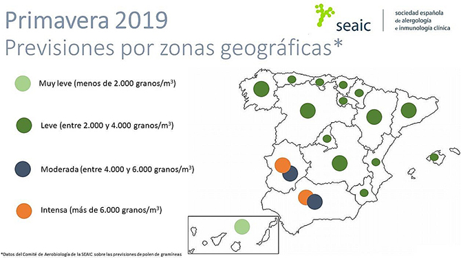 Primavera suave para los alérgicos al polen, excepto en el suroeste peninsular