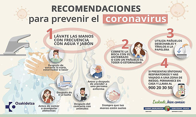 Cuatro nuevos casos en el Pa&iacute;s Vasco elevan a 83 el n&uacute;mero de afectados por coronavirus en Espa&ntilde;a | 1 de marzo