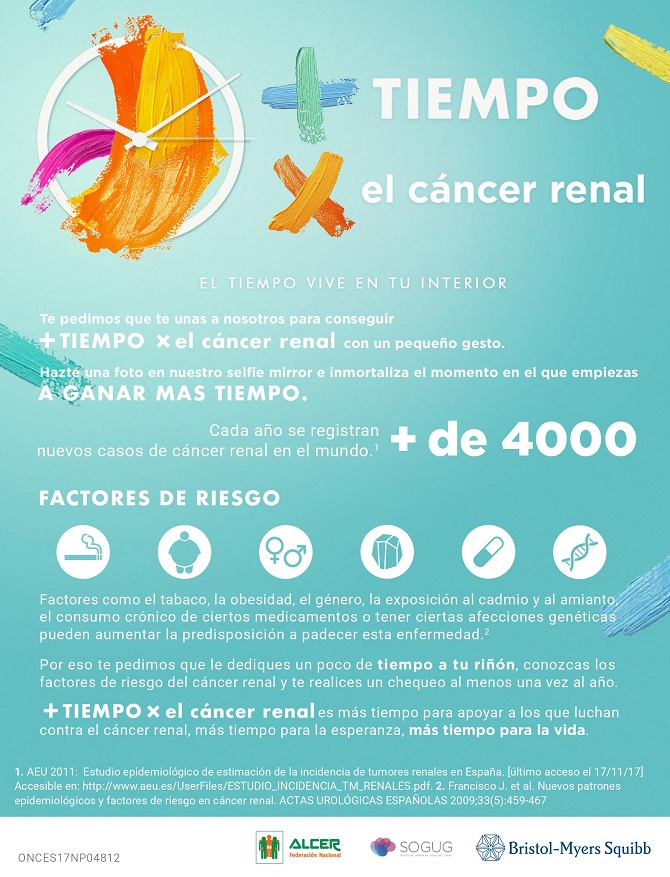 Campa&ntilde;a para destacar la importancia del tiempo en la prevenci&oacute;n y diagn&oacute;stico del c&aacute;ncer renal