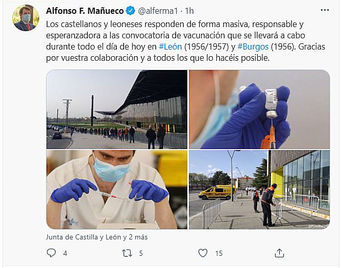 Siguen en descenso los casos de coronavirus notificados en Castilla y Le&oacute;n, que suma 194 contagios confirmados