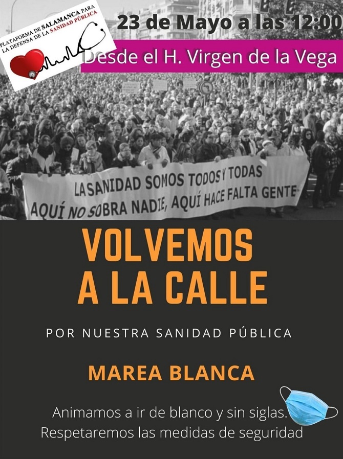 La Plataforma en Defensa de la Sanidad P&uacute;blica pide a los salmantinos que salgan a la calle para exigir una asistencia de calidad