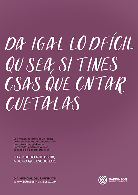 ‘Se&ntilde;ales invisibles’, una campa&ntilde;a para mostrar los s&iacute;ntomas m&aacute;s desconocidos del p&aacute;rkinson