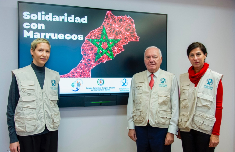 Las enfermeras españolas envían material de primera necesidad a las víctimas del terremoto de Marruecos