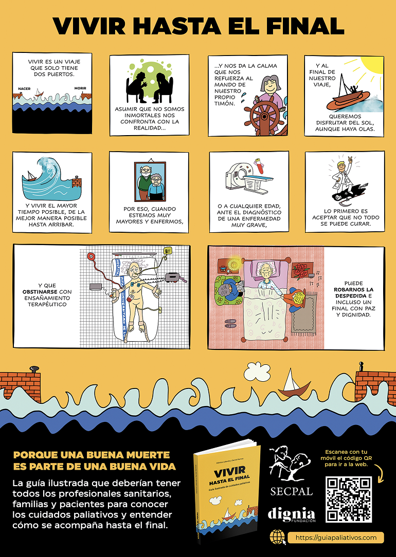 ‘Vivir hasta el final’, una guía ilustrada que desmonta mitos y acerca los cuidados paliativos a la sociedad