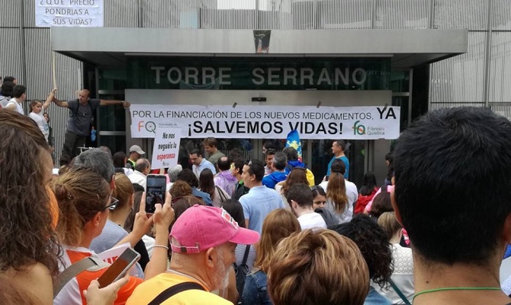 Manifestación en Madrid para exigir los tratamientos contra la fibrosis quística