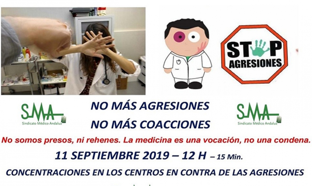 Concentraciones en Andalucía contra las agresiones al personal sanitario