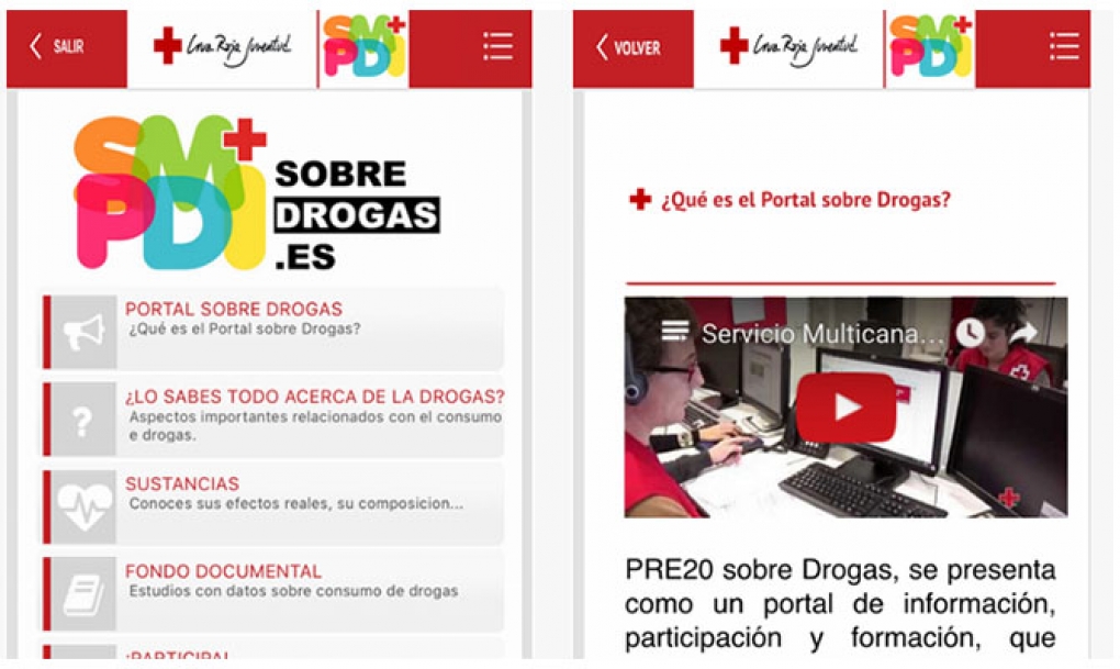 Cruz Roja amplía el Servicio Multicanal sobre Drogas con una aplicación gratuita