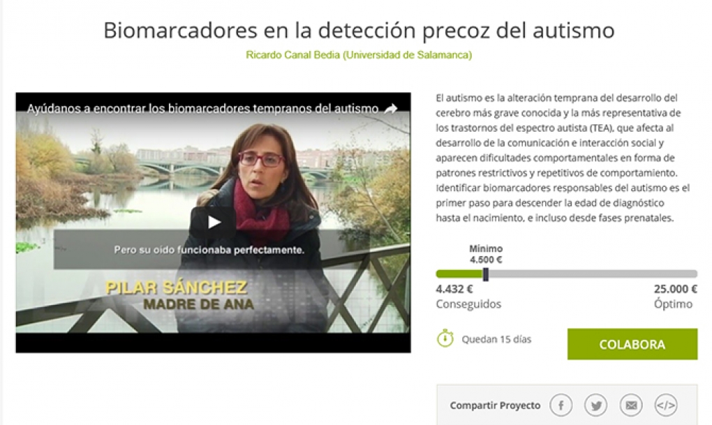 La Usal trabaja en el desarrollo de un dispositivo de detección precoz del trastorno del espectro autista