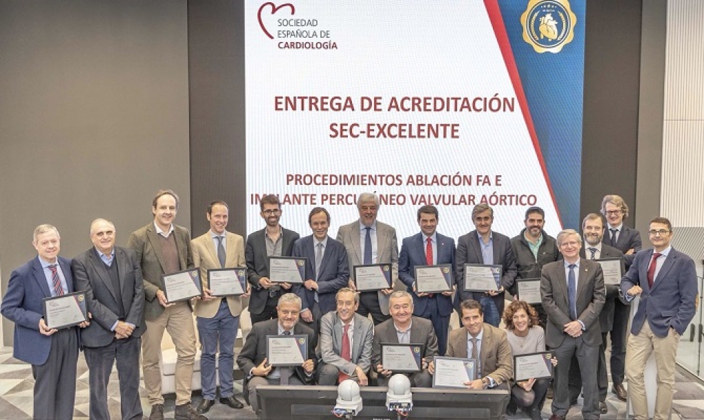 La SEC acredita la excelencia asistencial de 16 hospitales españoles en dos procedimientos cardiológicos