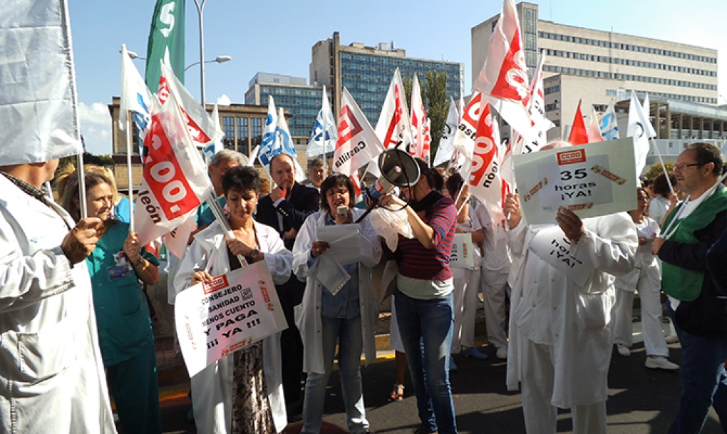 CCOO convoca nuevas protestas para exigir a Sacyl que devuelva la paga extraordinaria y los días suprimidos en 2012