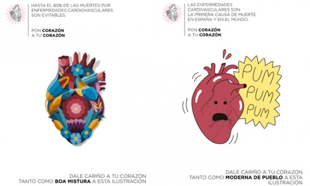 20 reconocidos artistas &#8216;ceden&#8217; su corazón para concienciar sobre la salud cardiovascular