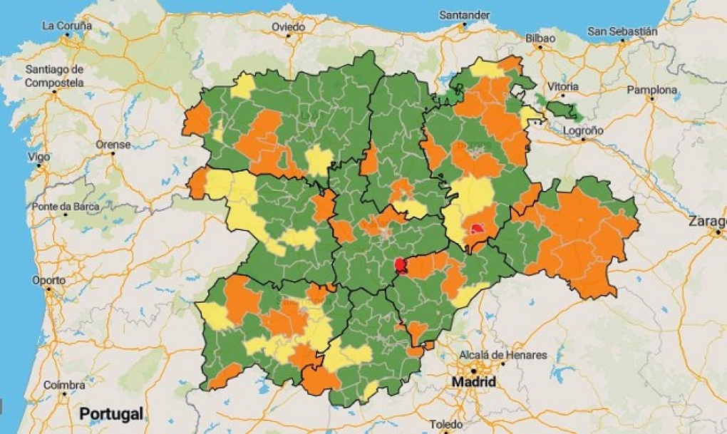 Los casos de COVID-19 se disparan en Castilla y León, con 599 nuevos contagios