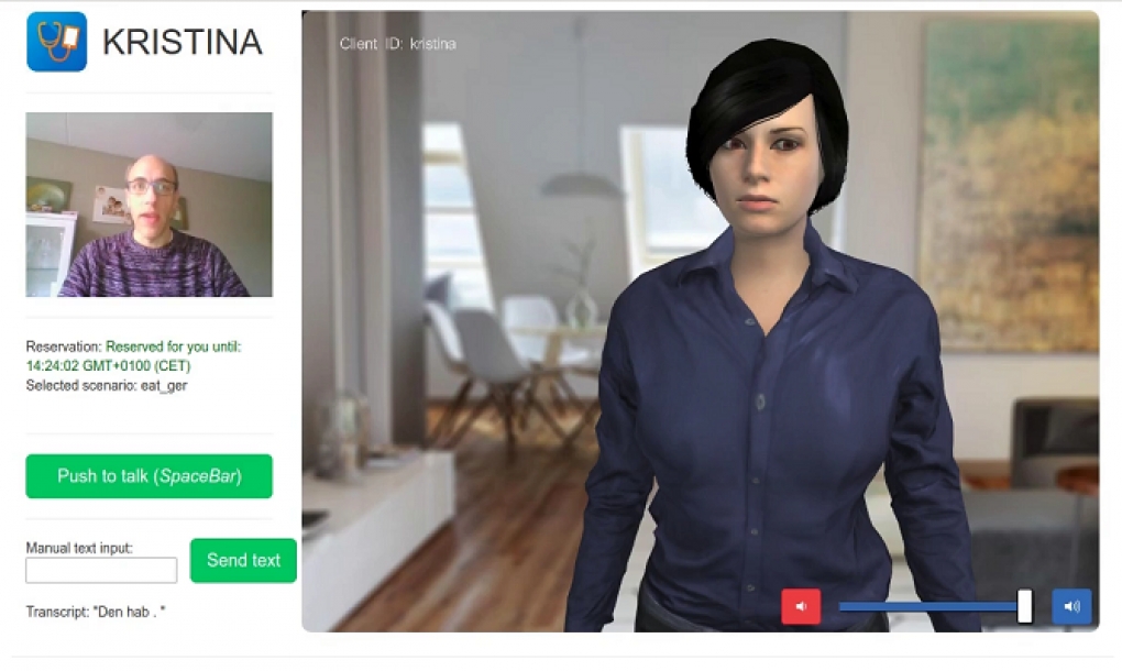 Kristina, un agente humano virtual que ayuda a las personas en el ámbito de la salud