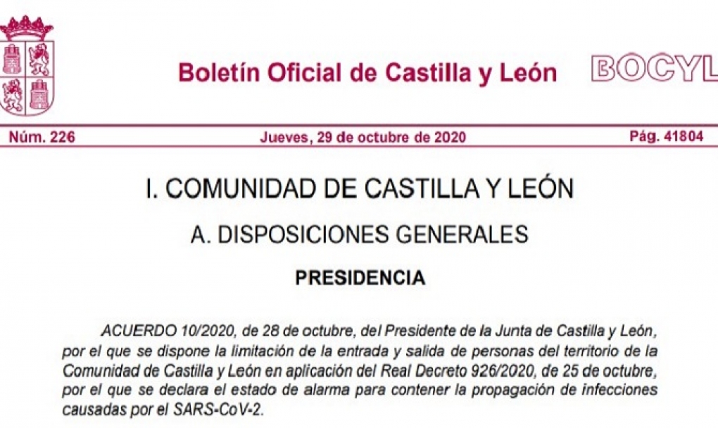 Castilla y León prepara su confinamiento tras otra jornada de casi 2.000 contagios por COVID-19 y 26 fallecidos