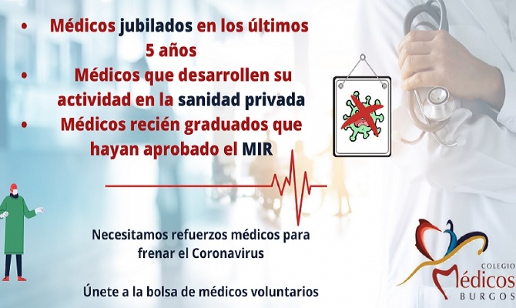 En menos de 24 horas 130 médicos de Salamanca se suman a colaborar en la emergencia generada por el Covid-19