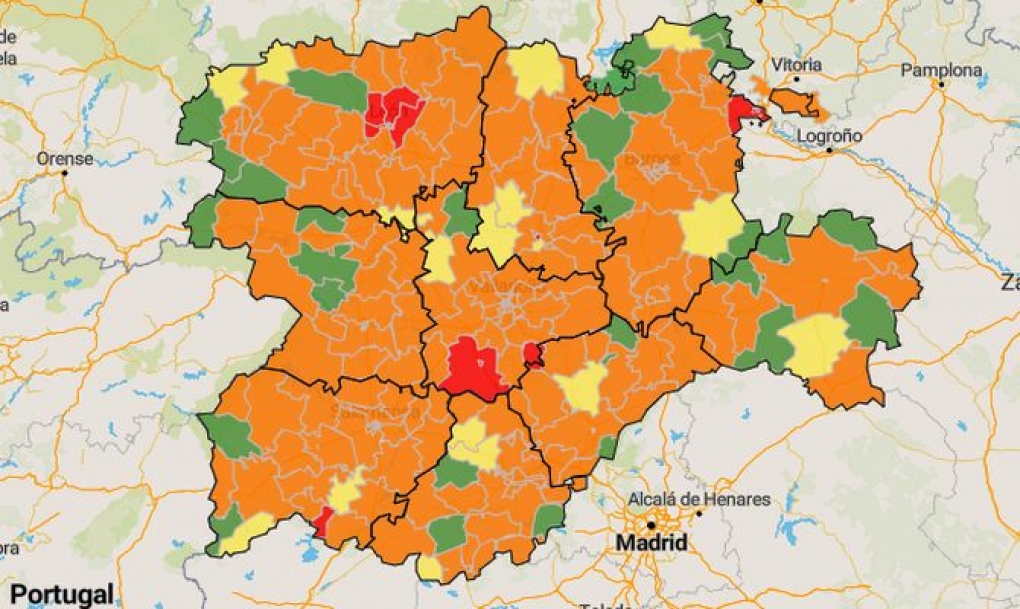 Castilla y León vuelve a superar los mil casos de COVID-19 y suma otras 16 muertes en hospitales