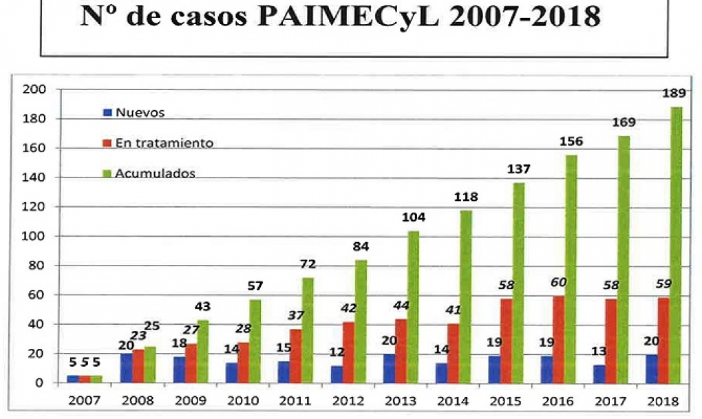 Salamanca, con 7 casos, acapara el 35% de los profesionales atendidos en el Programa de Atención al Médico Enfermo