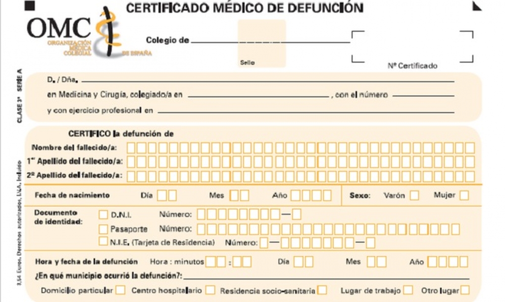 El CGCOM y el INE se unen para crear un sistema de certificado médico de defunción electrónico