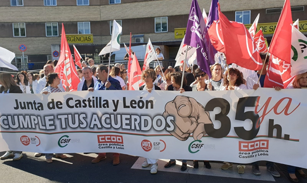 Continúan las protestas para exigir la vuelta a la jornada de 35 horas