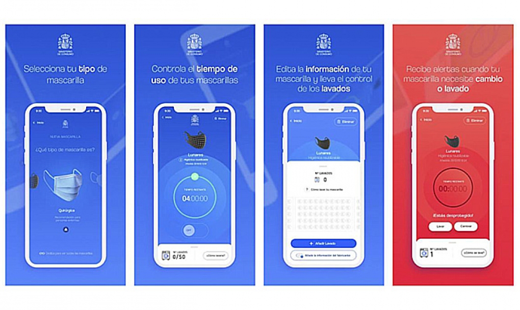 Consumo lanza una ‘app’ para mejorar el uso de las mascarillas entre la población