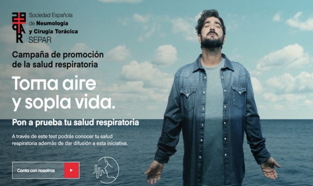 SEPAR lanza una campaña de promoción de la salud respiratoria con la colaboración de Antonio Orozco y Pedro Piqueras