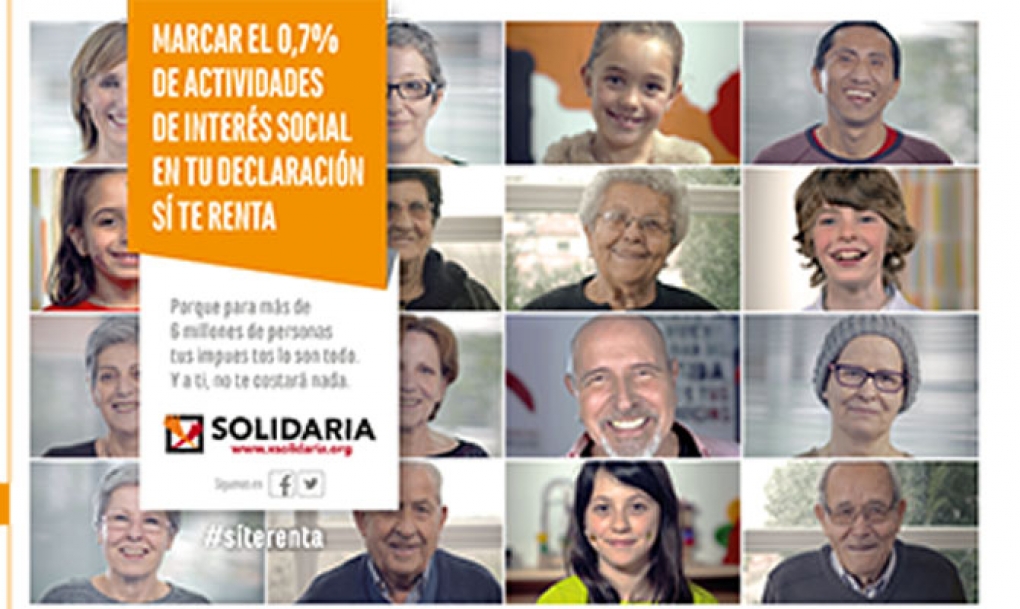 Cerca de 250.000 personas se beneficiarán de la casilla “X Solidaria” de la Renta