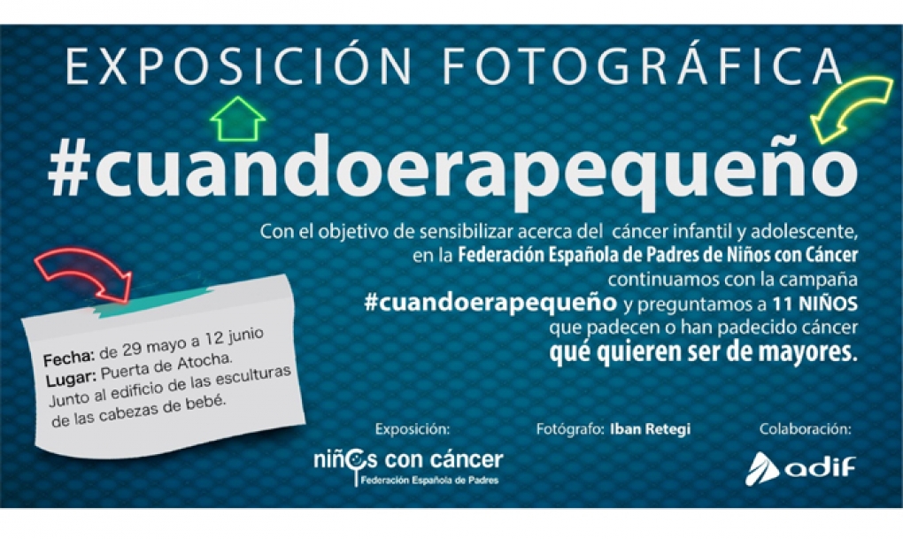 La estación de Puerta de Atocha acoge una muestra fotográfica protagonizada por niños con cáncer