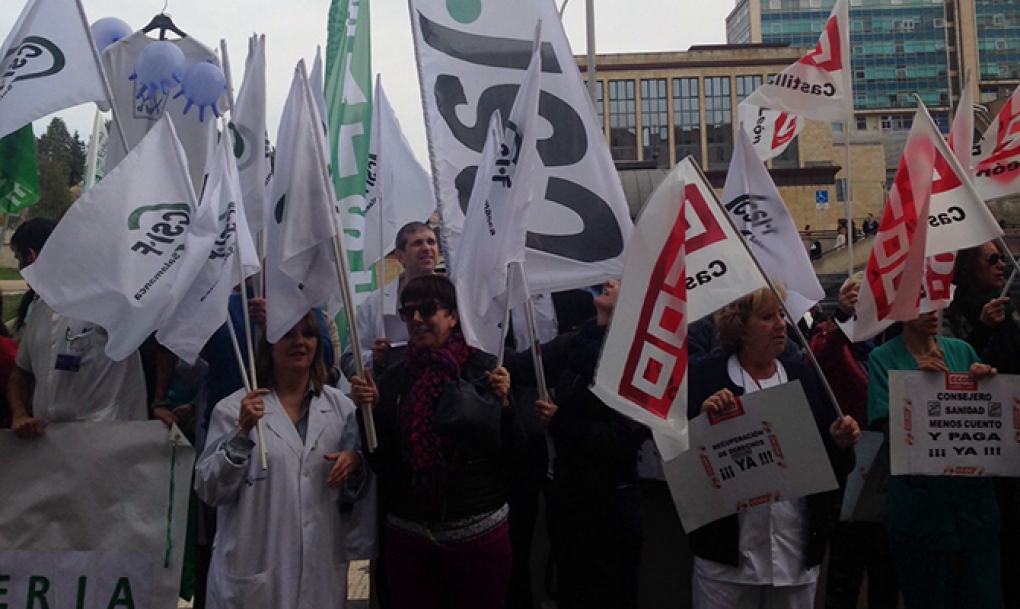 Nuevas protestas del personal de Sacyl para exigir la devolución de la paga y los días libres pendientes