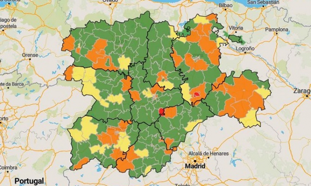 Castilla y León suma otros 268 casos de COVID-19 a lo largo del fin de semana y mantiene 95 brotes activos